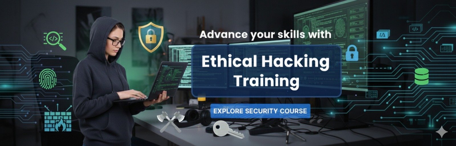 Cyber Security Training - Technology and Security Concept